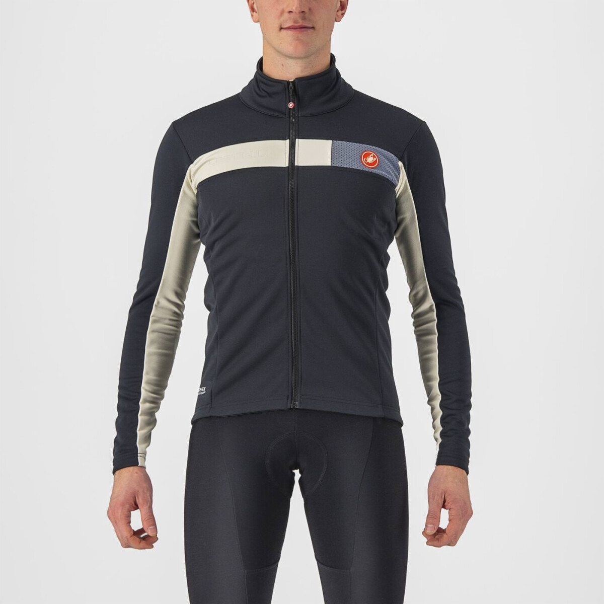 Castelli Mortirolo 6S Jacket | Light Black / Chalk -...
