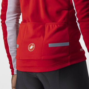 Castelli Mortirolo 6S Jacket RED/SILVER GRAY-SILVER REFLEX