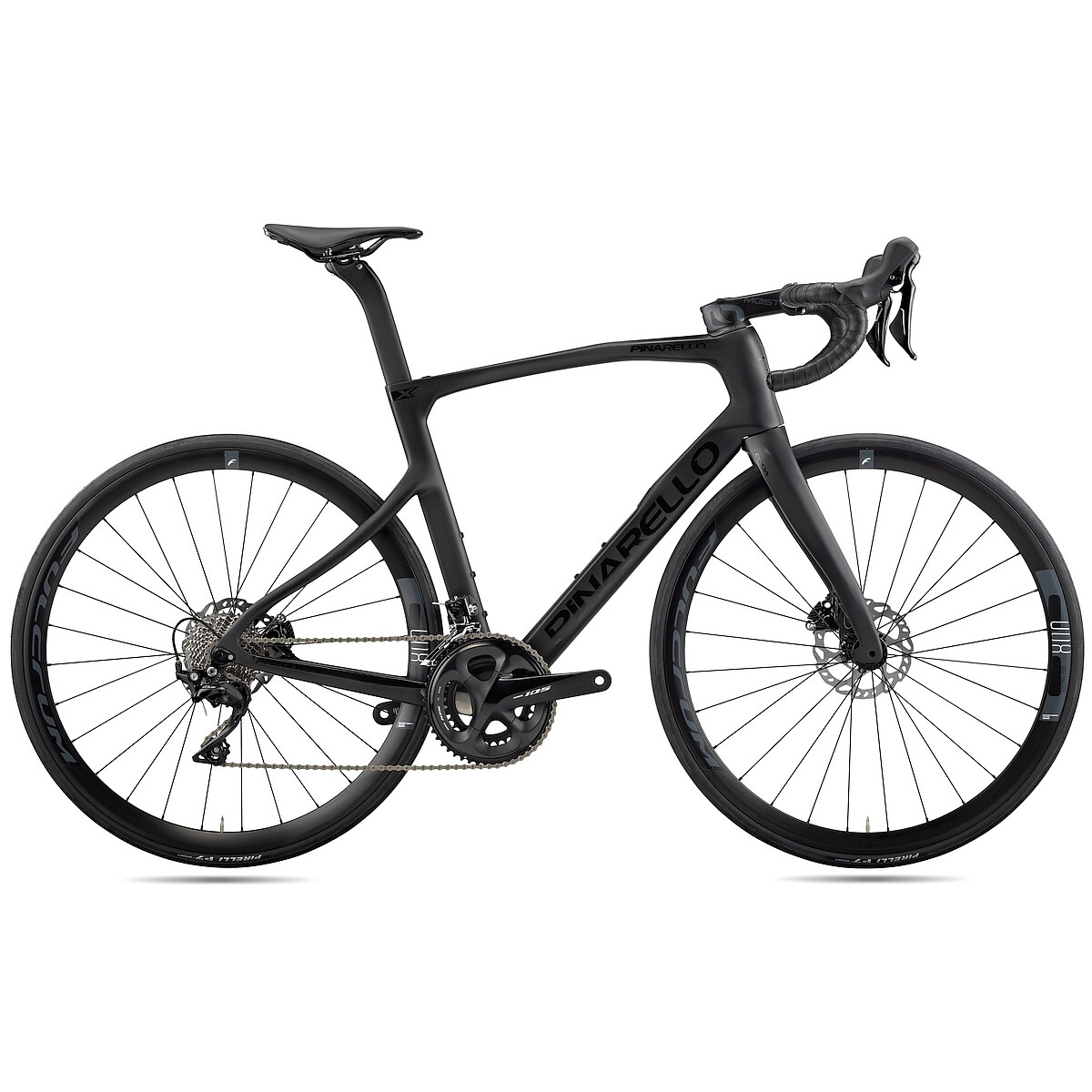 Pinarello X3 Disc Rennrad -Deep Black - Shimano 105 Di2 Disc